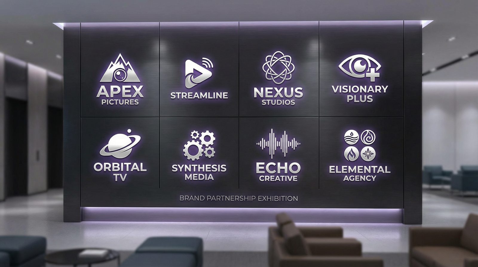 国产主播合作影视品牌Logo墙